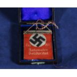 A miniature cased Nazi pennant