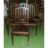 Six dining chairs