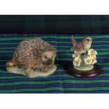 A Border Fine Arts hedgehog and a bird