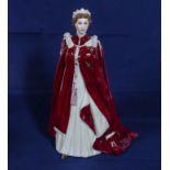 A Royal Worcester figure Queens 80th birthday