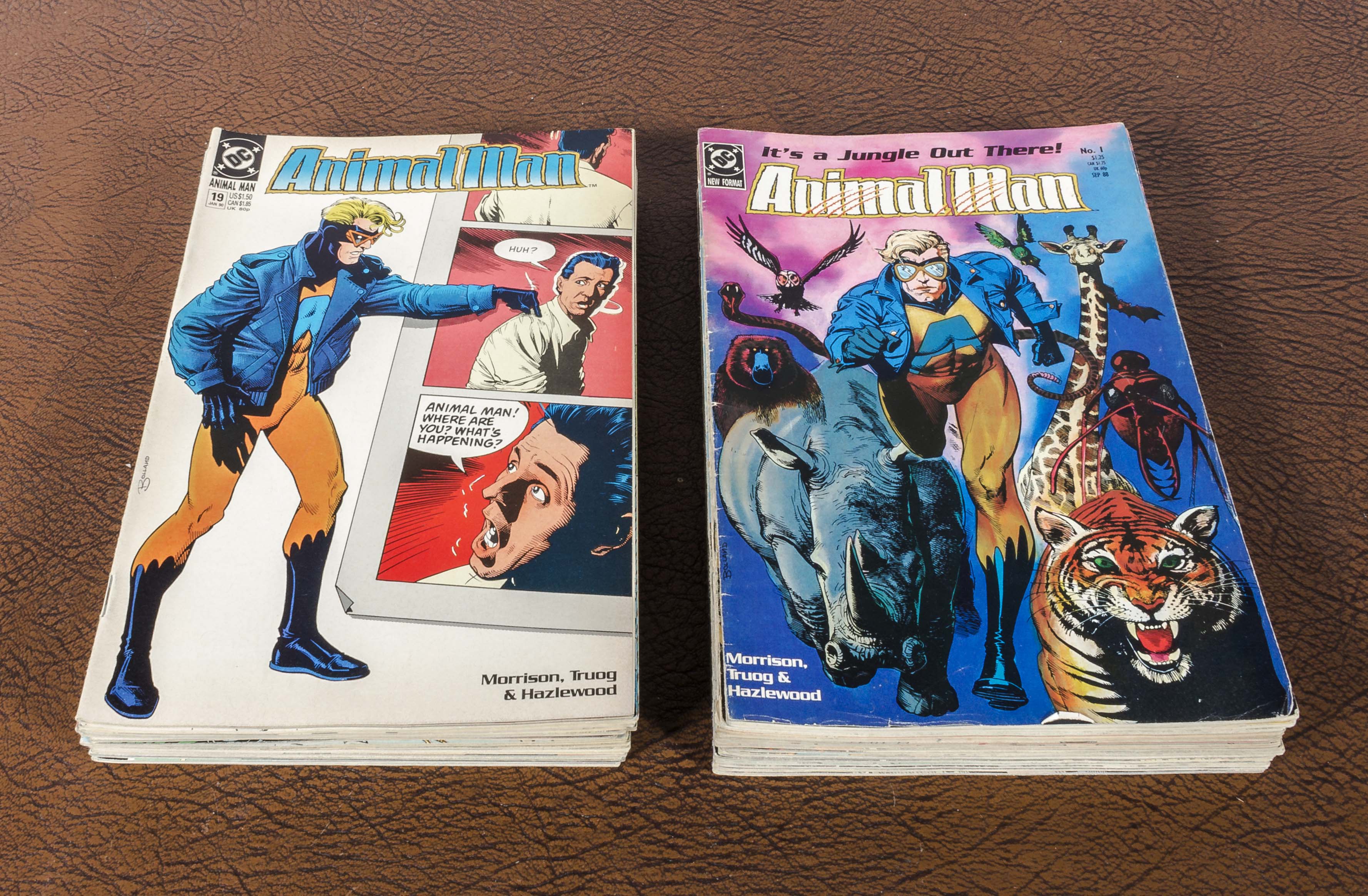 A collection of Animal Man comic books 35 issues