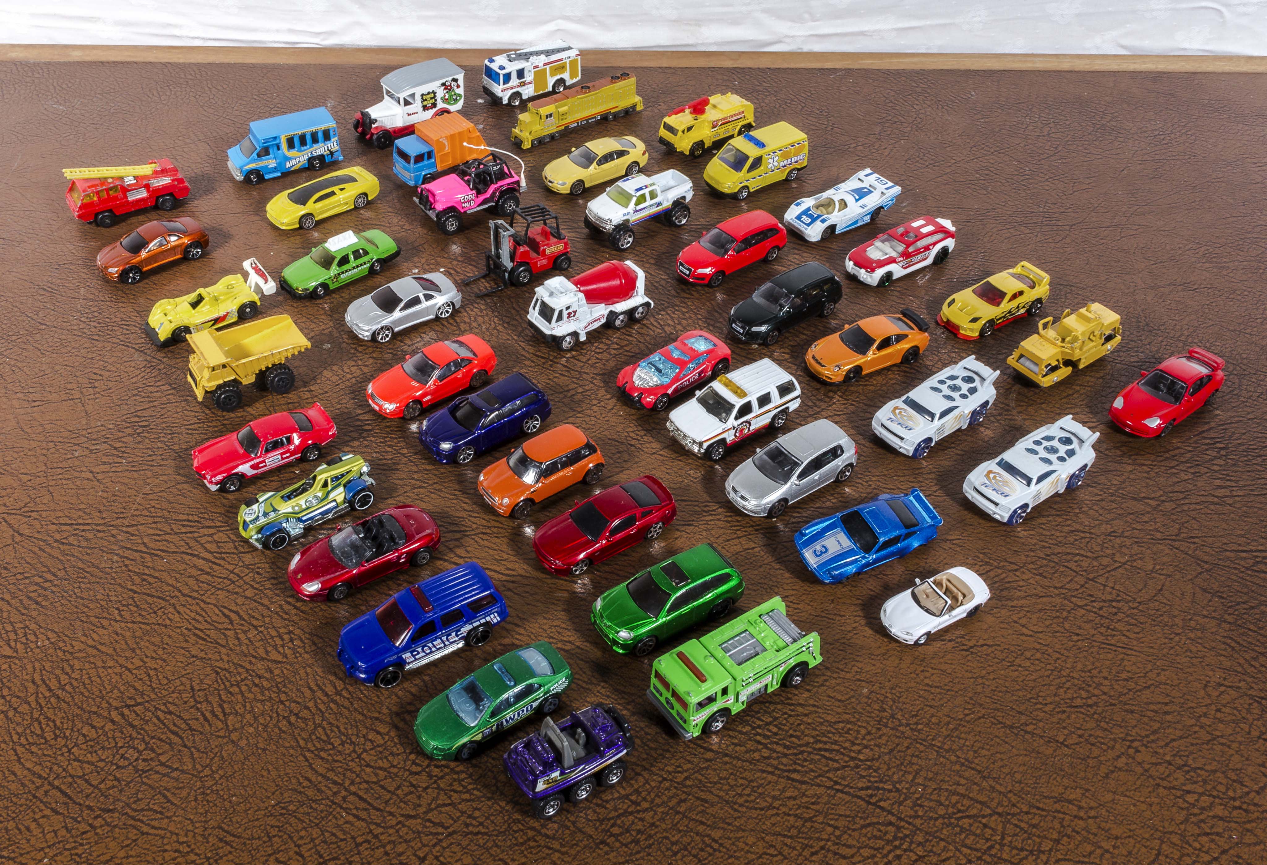 A collection of model diecast vehicles