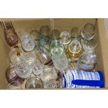 A box containing glassware