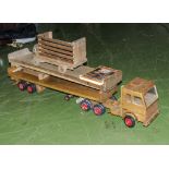 Two model wooden lorries