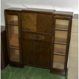 A 1950's bureau display cabinet