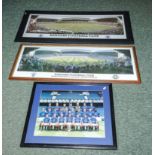 Three framed Rangers football club prints