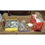 A box containing glassware and other items