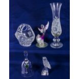 Five pieces of glassware