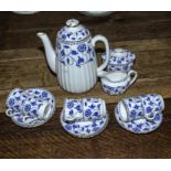 A Spode blue and white coffee set