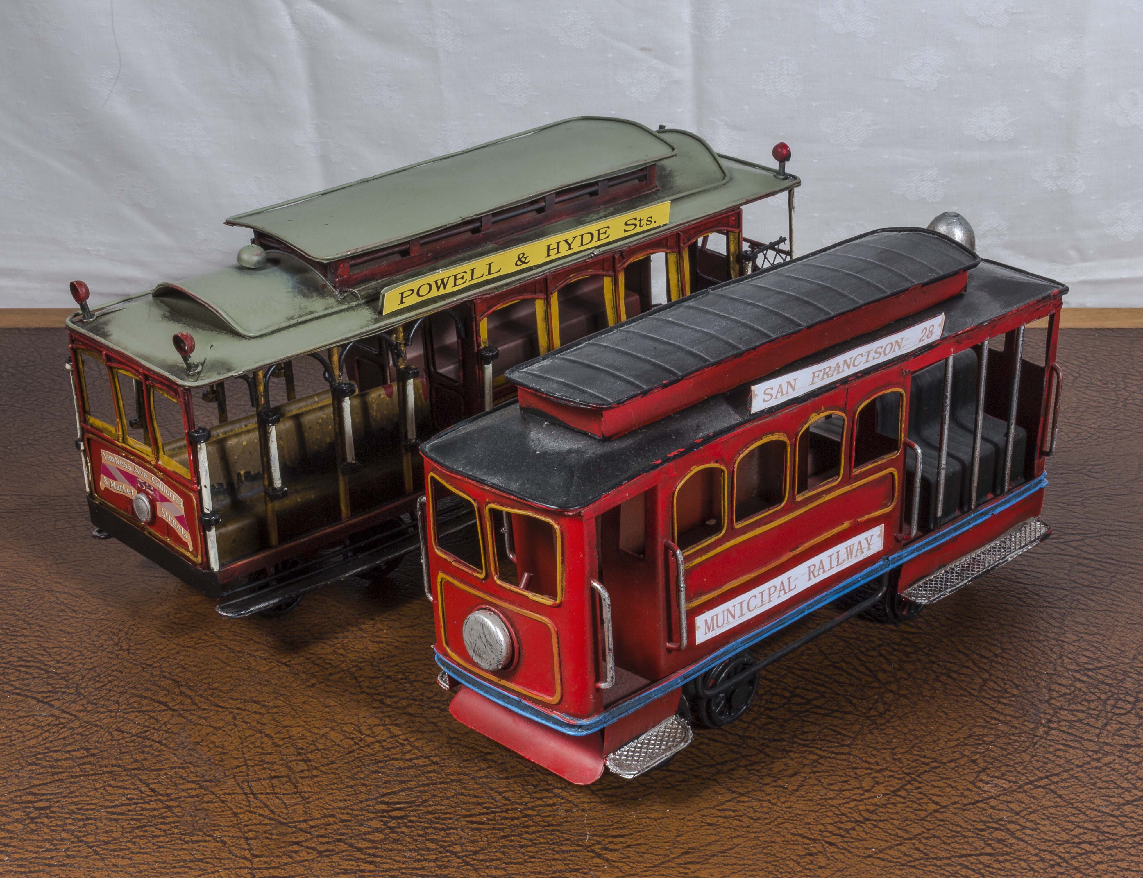 Two trolley bus carriages