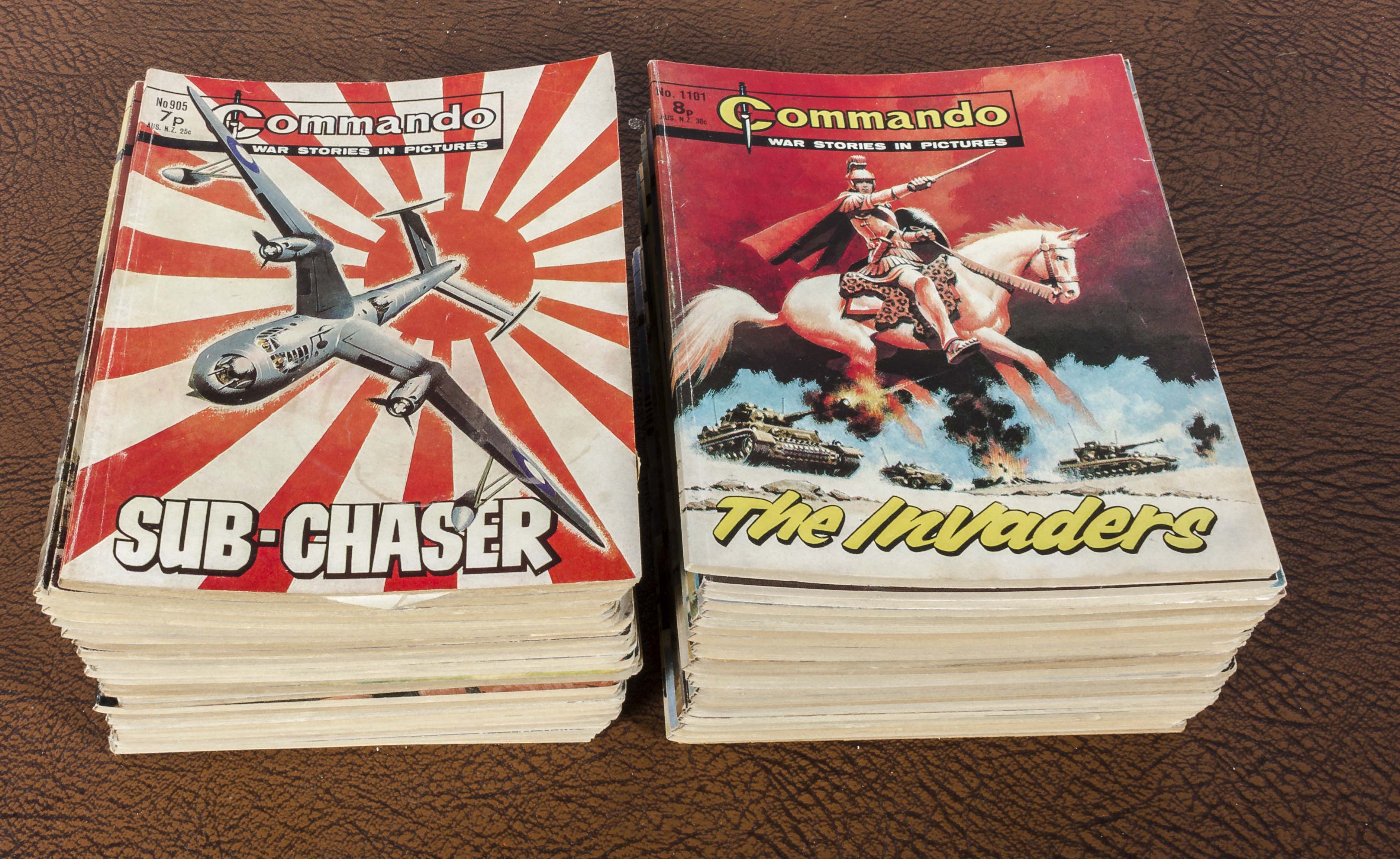 A collection of Commando comic books 53 issues