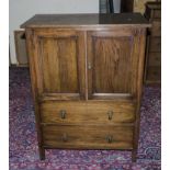 An oak cabinet.