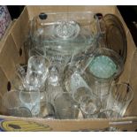 A box containing glassware