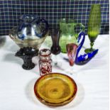 A collection of art glass pieces