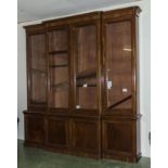 A Victorian 4 door mahogany breakfront bookcase in nice condition. Originally from St Andrews golf
