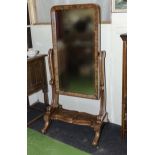 A good quality Victorian mahogany cheval mirror.
