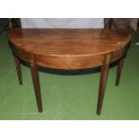 A Georgian mahogany D end table.