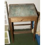 A child's vintage school desk