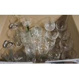 A box containing glassware