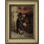 A small framed print of children playing a drum 18cm x 14cm