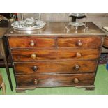 A late Georgian mahogany chest.