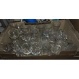 A box containing wine glasses and others