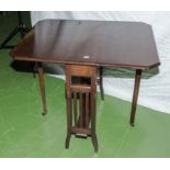 A small Edwardian mahogany Sutherland table.