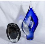 2 Murano glass vases.