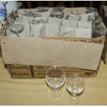 A box containing wine glasses