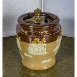 A Doulton stoneware tobacco jar