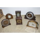 Six retro mantle clocks