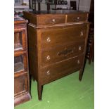 A mahogany chest, matching lot 223