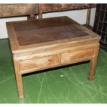 A 20th century hardwood coffee table