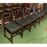 A set of six mahogany dining chairs