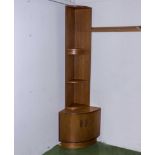 A retro teak corner unit