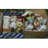 Two boxes containing pottery and china