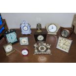 Eleven mantle clocks