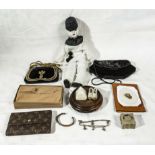 Assorted purses and other collectable items