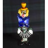A large Murano glass clown