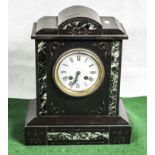 A slate mantle clock