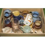 A box containing assorted pottery