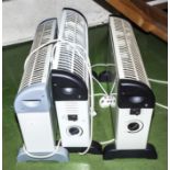 Three electric radiators
