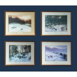 Four framed Farquharson prints