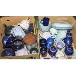 Two boxes or pottery items