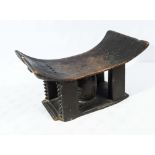 West African (Nigeria) Ashanti stool, genuine old piece and shows signs of wear through tribal