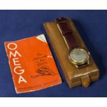 A Gent's Omega 18ct automatic Seamaster wrist watch with original case and booklet, replacement