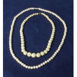 Two ivory necklaces