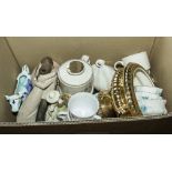 Box of assorted pottery etc