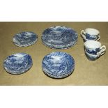 Blue and white transfer printed table ware