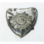 A Nazi Special Forces gorget RZM stamped and numbered with SS Runes